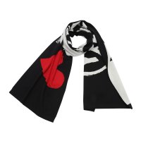 MOSCHINO/莫斯奇诺 女士 粉白拼色爱心图案羊毛围巾30716M2574 008