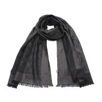 MOSCHINO莫斯奇诺 女士黑色经典logo印花围巾03234M2321 016