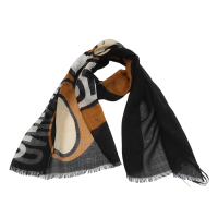 MOSCHINO/莫斯奇诺 女士黑色泰迪熊logo款羊毛围巾03317M2525 002