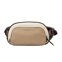 OACH 蔻驰 奢侈品 男士专柜款多色拼色帆布配皮胸包腰包 C3801 JISMQ