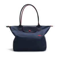 珑骧 LONGCHAMP 女士Le Pliage Club系列织物长柄可折叠手提单肩包蓝色小号 L2605 619