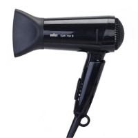 博朗（BRAUN） 电吹风机家用快速干发折叠大功率1600W便携式HD350 黑色