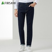 杉杉牛仔裤男装新款简约纯水洗时尚修身牛仔裤男