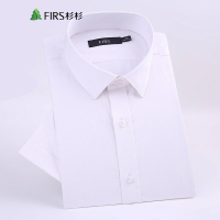 杉杉短袖衬衫男潮新款方领纯棉男士休闲衬衣夏装新款男装上衣