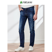 杉杉牛仔裤男水洗花纹舒适修身小脚牛仔裤装男