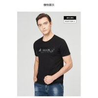 杉杉男装短袖T恤男夏季新款青年时尚商务舒适休闲圆领体恤衫男