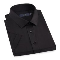 杉杉短袖衬衫男士休闲衬衣斜纹夏装新款纯色上班正装上衣男