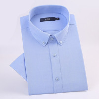 杉杉短袖衬衫男夏装新款牛津纺中年爸爸装男士休闲衬衣男