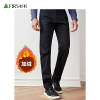 FIRS杉杉保暖休闲裤男秋冬新款商务休闲加绒加厚纯青年裤装厚款