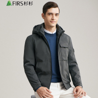 杉杉（FIRS）男士羽绒服 秋冬季时尚连帽羽绒上衣外套