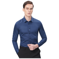 杉杉春季商务纯棉男士长袖衬衫净色衬衣