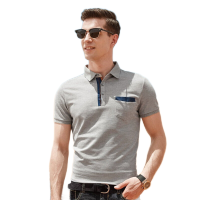 杉杉（FIRS）男夏季新款商务舒适透气纯色体恤衫男短袖POLO衫