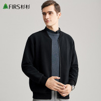 FIRS杉杉 男式夹克2021春季新款商务休闲棒球领纯色拉链外套男