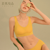 内衣女薄款大胸显小夏季U美背运动睡眠胸罩学生高中少女无痕文胸_HWkjh4