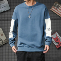 秋季长袖t恤男2020新款韩版潮流休闲宽松圆领百搭打底衫卫衣男装 042ZX