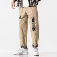 工装裤男士潮牌2020秋季直筒男裤运动哈伦裤韩版潮流休闲长裤子 0540zx