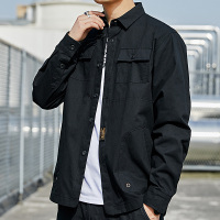 工装衬衫ins潮男港风长袖衬衣外套休闲韩版潮流帅气免烫寸衣秋 1917SQ