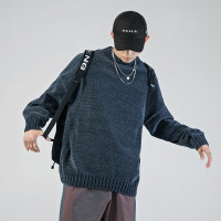 日系男装 2020秋季新款雪尼尔毛衣半高领打底针织毛线衫F8621HL