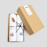 HOYO 布艺印河马毛巾两件套 7357