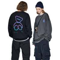 LILBEAR小熊情侣卫衣秋冬反光潮牌上衣男潮ins秋装情侣款外套【尺码偏大 建议拍小一码】