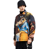 Lilbetter棉衣男潮ins迷幻迷彩漫画印花棉服秋冬保暖帅气外套【尺码偏大 建议拍小一码】