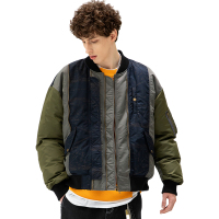 Lilbetter短款羽绒服男异质拼接组合装饰外套棒球服廓形老爹夹克【尺码偏大 建议拍小一码】