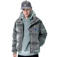 Lilbetter机能口袋羽绒服光感材质男士外套冬季保暖羽绒衣男【尺码偏大 建议拍小一码】