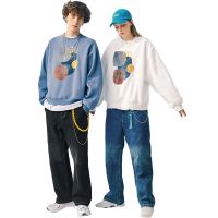 Lilbetter卫衣男宽松潮流百搭秋季情侣卫衣男士圆领ins潮加绒上衣【尺码偏大 建议拍小一码】