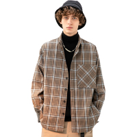Lilbetter衬衫男韩版潮流格纹长袖寸衫秋季薄款格子外套男士衬衣【尺码偏大 建议拍小一码】