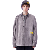 Lilbetter衬衫男长袖港风工装秋冬新款上衣宽松百搭复古潮牌外套【尺码偏大 建议拍小一码】