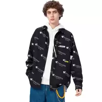 Lilbetter宝可梦联名衬衫男潮满印帅气寸衫韩版宽松男士长袖衬衣【尺码偏大 建议拍小一码】