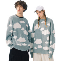 Lilbetter情侣针织衫港风潮牌线衣冬装印花上衣宽松LB男装毛衣男【尺码偏大 建议拍小一码】