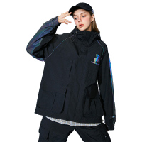 LILBEAR小熊外套男炫彩反光夹克老爹廓形冲锋衣秋冬男士休闲上衣【尺码偏大 建议拍小一码】