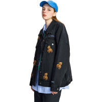 LILBEAR小熊牛仔夹克男潮ins秋冬工装牛仔外套新款韩版男士上衣LB【尺码偏大 建议拍小一码】