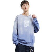 Lilbetter扎染印花卫衣男字母标语港风上衣2020年秋冬加绒外套潮【尺码偏大 建议拍小一码】