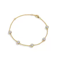 Affiner满天星项链925银镀金锆石小众简约20夏季女手链链AFB2022