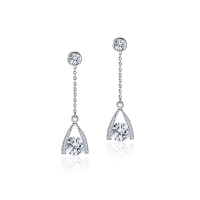 阿菲娜AFFINER 925银 璀璨闪耀守候水滴耳饰AFE2052