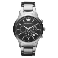阿玛尼(EMPORIO.ARMANI)手表钢制表带经典时尚休闲石英表男士时尚腕表AR2434