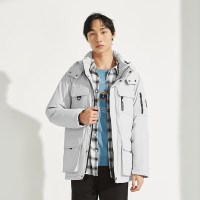 A21冬季新款2020男装中长款棉衣 潮男连帽冬装男士棉服情侣厚外套