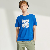 A21夏季新款2021男装卡通漫画印花T恤男潮圆领男士短袖上衣休闲