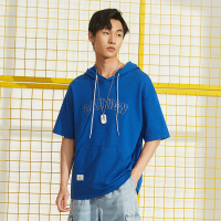 A21夏季新款男装 字母印花男士连帽T恤宽松短袖上衣潮男衣服