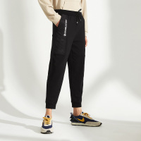 A21秋季2020年男装潮流新款休闲裤弹力橡筋腰卫裤印花束脚九分裤