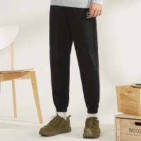 A21秋季2020新款裤子 男装牛仔弹力橡筋腰束脚九分裤男潮版百搭