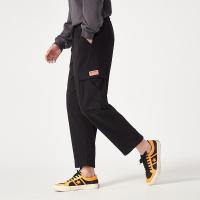 A21春季2021新款男装 针织橡筋腰锥型九分裤男士潮版工装风休闲裤