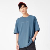 A21春季2021新款男装 宽松圆领落肩短袖衫男士潮牌T恤3m印花上衣