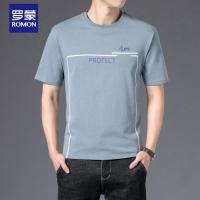 罗蒙（ROMON） 2021夏季新款男装短袖t恤韩版上衣半袖宽松五分袖