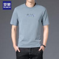 罗蒙（ROMON） 2021夏季新款男装短袖t恤韩版上衣半袖宽松五分袖
