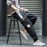 罗蒙（ROMON）休闲裤男2021春秋季新款裤子男装韩版潮流男裤哈伦裤工装裤男