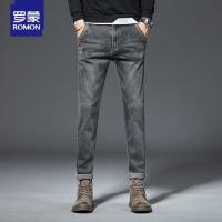 罗蒙（ROMON）牛仔裤男直筒宽松2021秋季新款百搭复古青年修身春季休闲大码春秋款