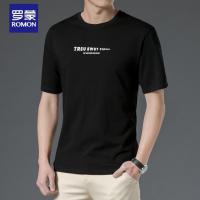罗蒙（ROMON）短袖t恤男2021年夏季新款POLO半袖衣服男商务休闲棉打底衫夏天男装翻领